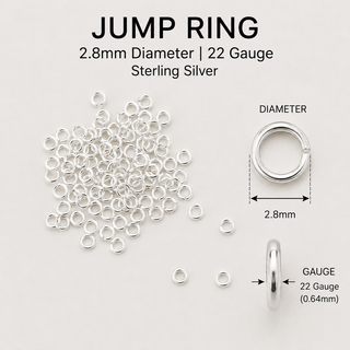 22 Gauge 2.8mm - Open Jump Rings - SS