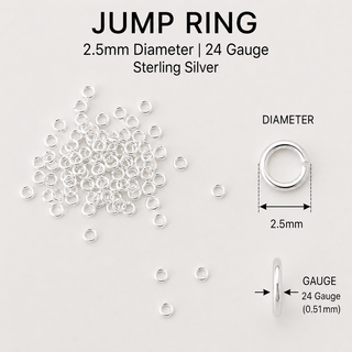 24 Gauge 2.5MM Open Jump Ring - Sterling Silver