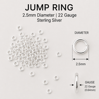 22 Gauge 2.5MM Open Jump Ring - Sterling Silver
