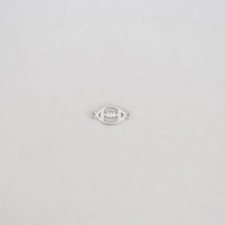Football Connector Charm - Sterling Silver