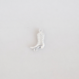 Cowboy Boot - Connector Charm - Sterling Silver