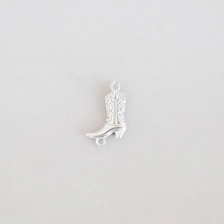 Cowboy Boot - Connector Charm - Sterling Silver
