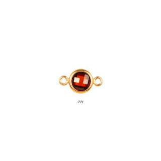 July gemstone charm in gold setting