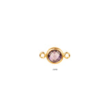 Birthstone Connector Charm - Gold Filled