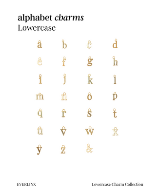 Lowercase Alphabet - Dangle Charms - Gold Plated