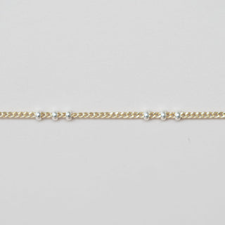 Mixed metal satellite chain for permanent jewelry