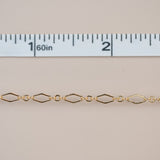 Diamond Triple Link - Large - Gold Filled