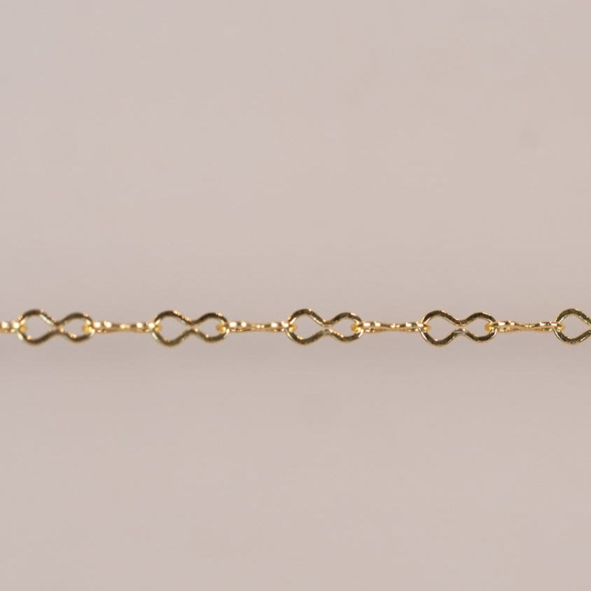 Gold infinity chain necklace