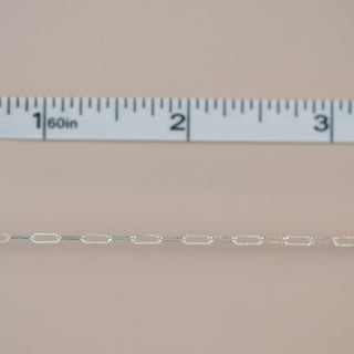 New chain arrivals, 2.5-3.4 inches, measured with tape.