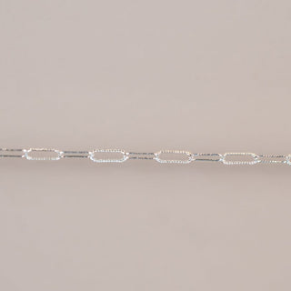 silver chain detail.