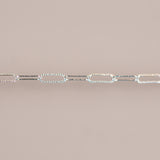Paperclip - Knurled - Sterling Silver