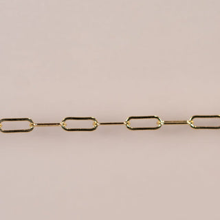 Gold paperclip chain necklace