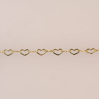 Gold heart chain necklace