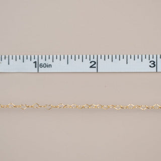 Gold chain with ruler measurement