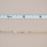 Flat Heart - Small - Gold Filled