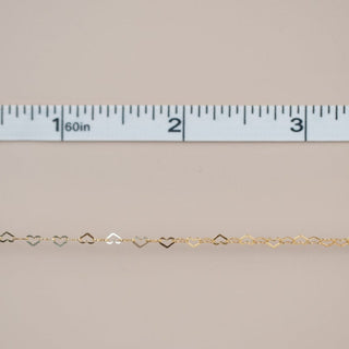 New chain arrival with heart links, measured