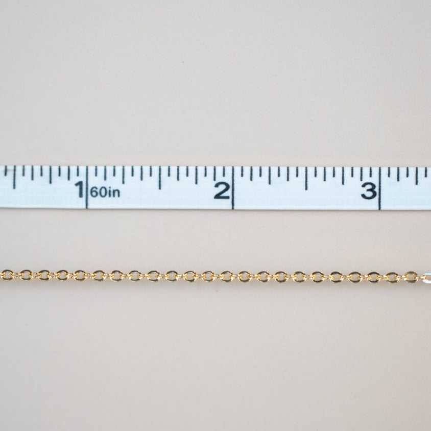 Permanent Jewelry Chain - 29, measured with tape measure