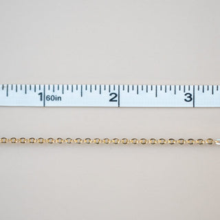 Permanent Jewelry Chain - 29, measured with tape measure
