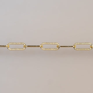 Permanent jewelry chain with oval links