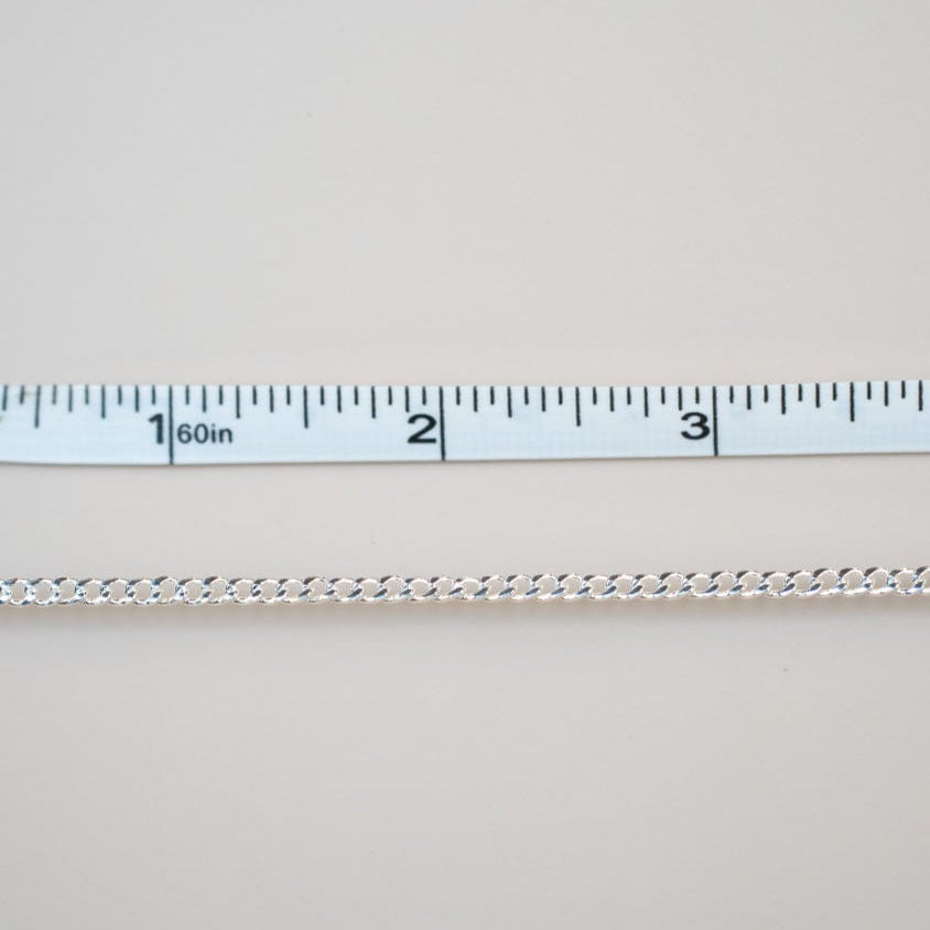 Permanent jewelry chain with measuring tape, 55 inches