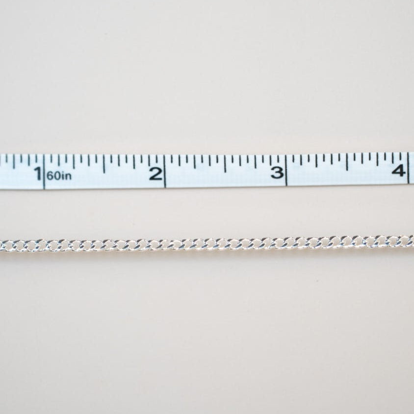 Permanent Jewelry Chain - 56, measured with ruler