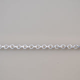 Oval Link - Knurled - Large - Sterling Silver