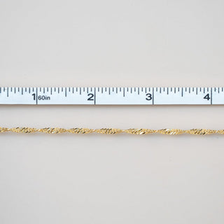 Permanent jewelry chain with measurement