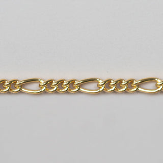 Gold chain on a light gray background