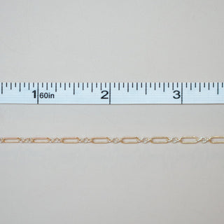Triple Linked Paperclip - Medium - Textured Mixed Metal