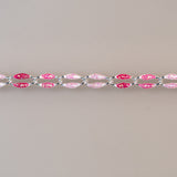 Silver Enamel in Pink Oasis - Glitter