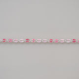 Silver Enamel in Pink Oasis - Glitter