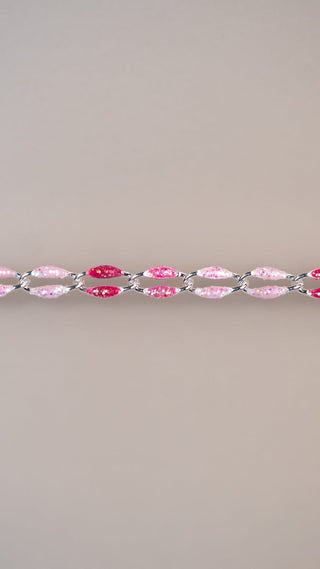 Pink Oasis Glitter bracelet detail