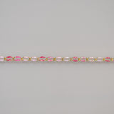 Gold Enamel in Pink Oasis - Glitter