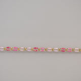 Gold Enamel in Pink Oasis - Glitter