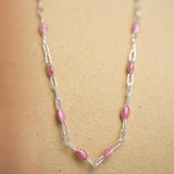 Paperclip Enamel Glitter Pink - SS