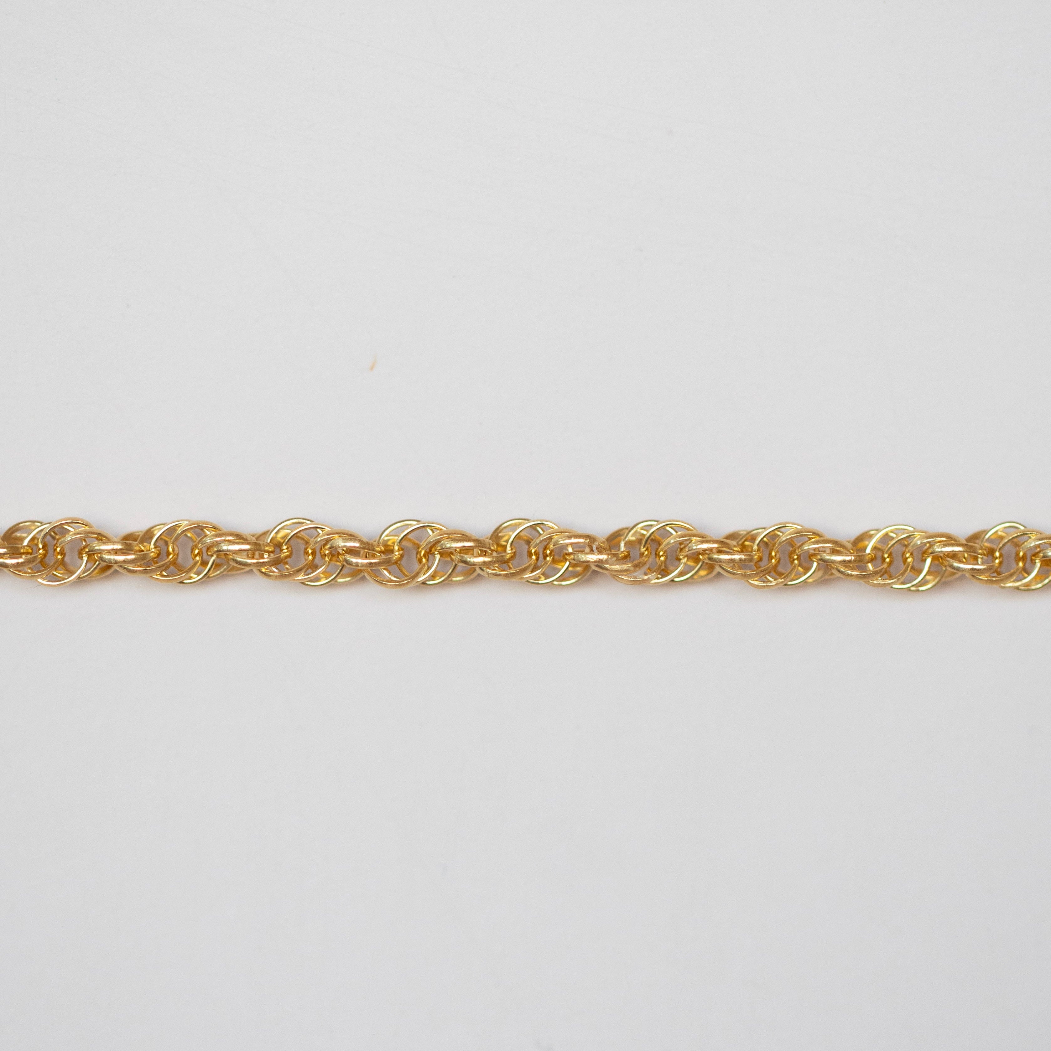 Rope chain for permanent jewelry