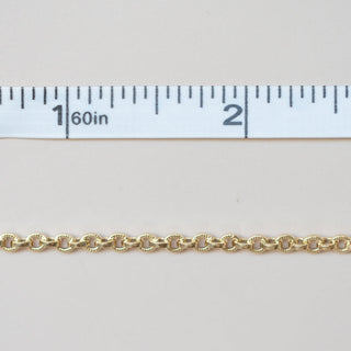 Oval Link - Knurled - Gold Filled