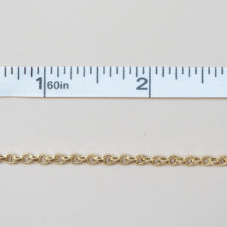 Oval Link - Knurled - Gold Filled