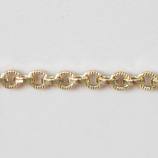 Oval Link - Knurled - Gold Filled