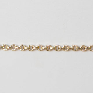 Oval Link - Knurled - Gold Filled