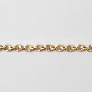 Oval Link - Knurled - Gold Filled