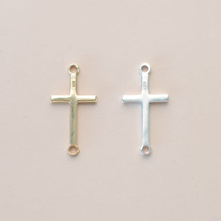 Cross Connector Charm - Gold Plated