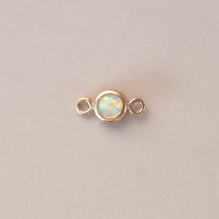 Opal Connector Charm - 3mm - Gold Filled