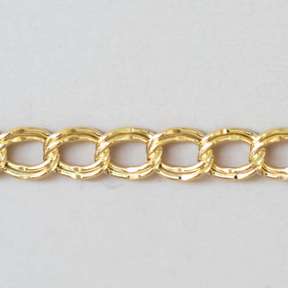 Curb Parallel Dapped - Gold Filled