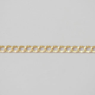 Curb Parallel Dapped - Gold Filled