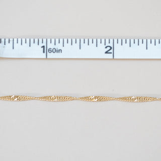 Herringbone Rope - Medium - Gold Filled