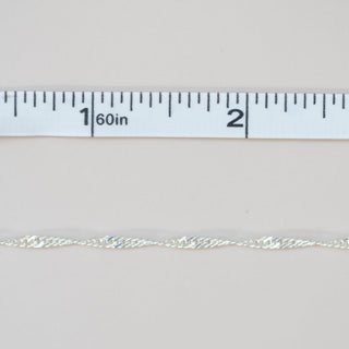Herringbone Rope - Medium - Sterling Silver