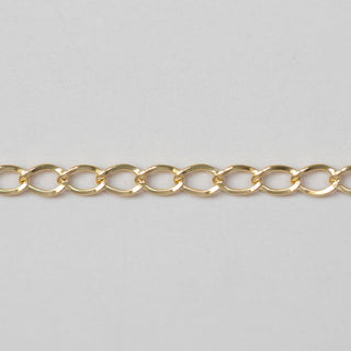 Open Curb - Large - Gold Filled