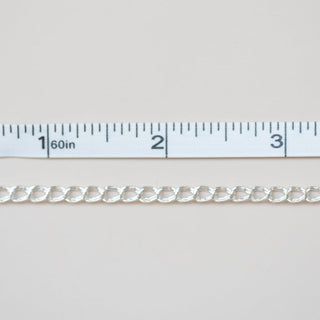 Curb Parallel Dapped - Sterling Silver