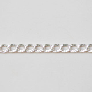 Curb Parallel Dapped - Sterling Silver